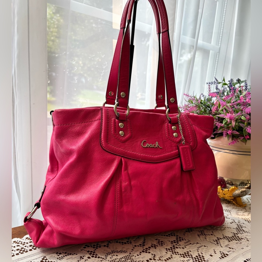 Coach Ashley Satchel Magenta Vintage
